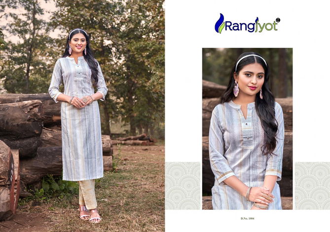 Rang Riti By Rangjyot Printed Cotton Kurti With Bottom Wholesale Market In Surat